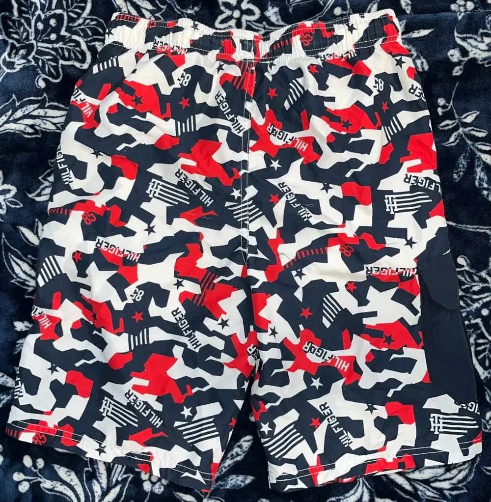 Tommy Hilfiger Boys Camo Swim Trunks
